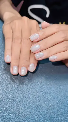 #lilynail màu trắng gạo mắt mèo