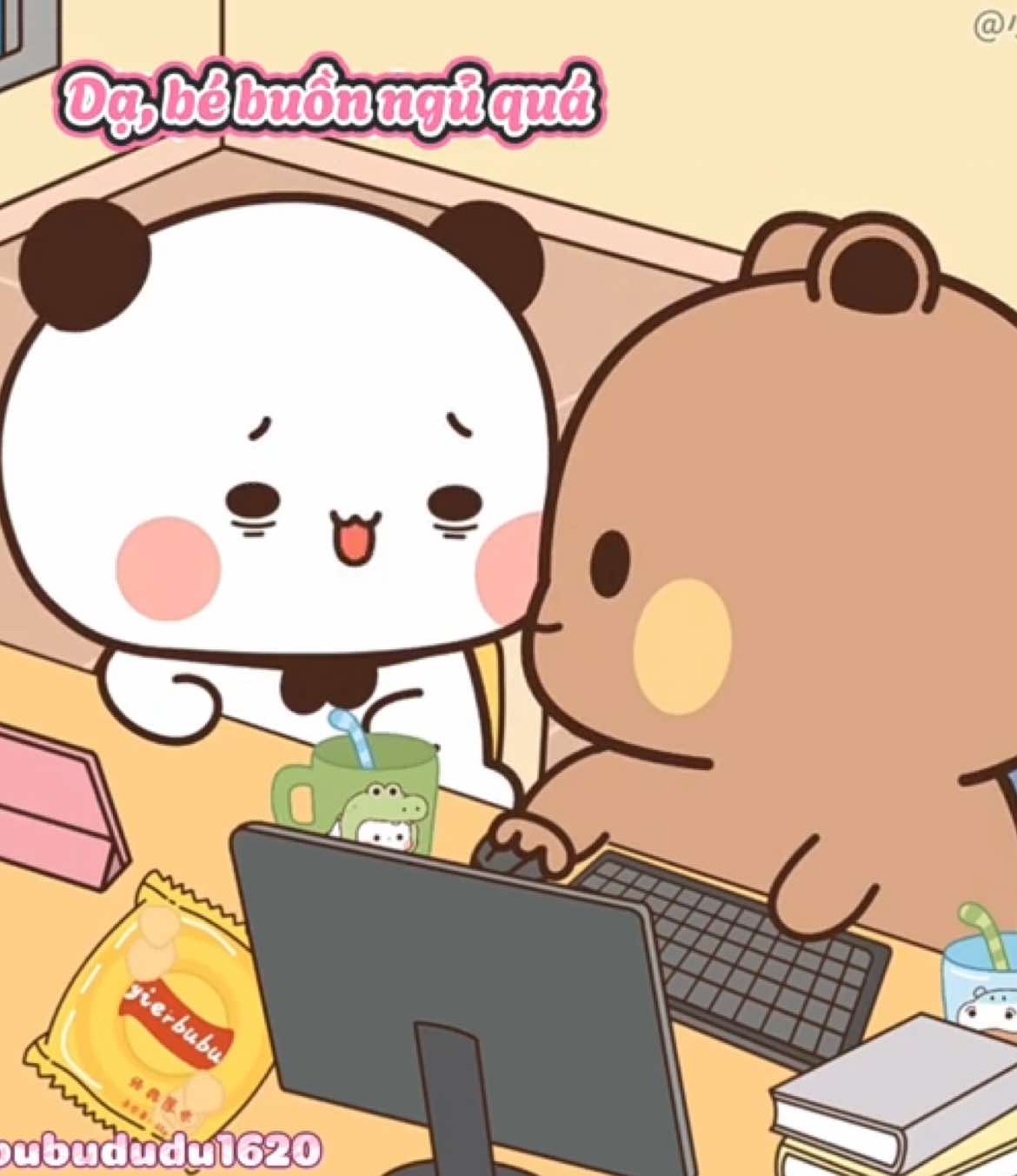 Buổi tối hạnh phúc của gia đình gấu #bubududu #一二布布 #xh #couple #fyb 
