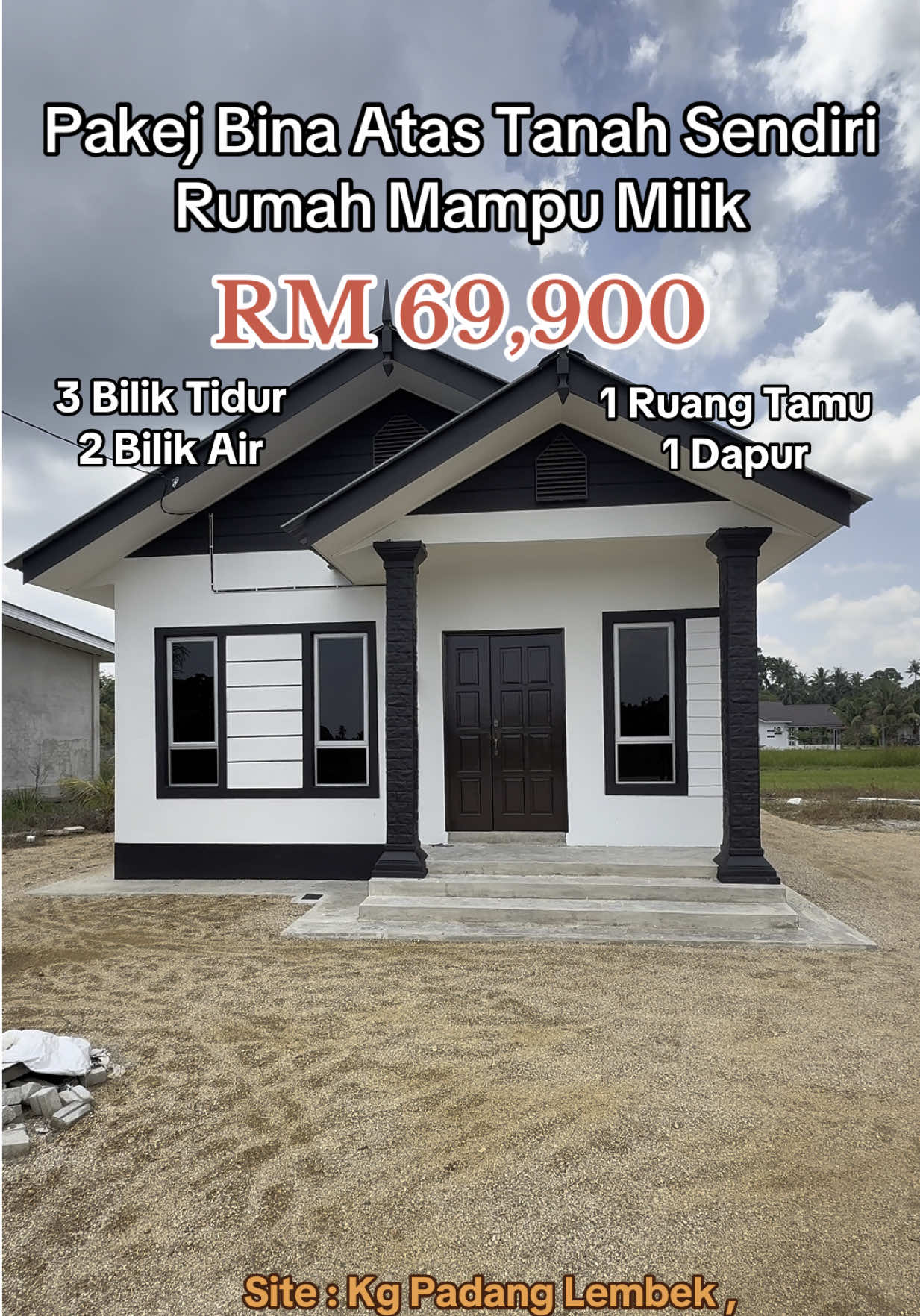 Alhamdulillah! ✅ Rumah Puan Mira Kini Siap Sepenuhnya! 💰 Harga Tunai: RM69,900 sahaja 🏡 Rumah Cantik | Mampu Milik | Berkualiti Tinggi ✔️ Siap sepenuhnya ✔️ Rekabentuk moden ✔️ Harga mampu milik ✔️ Kualiti terjamin Nak rumah macam ni juga? 📞 Hubungi kami sekarang untuk maklumat lanjut!  📲 0175261893 #tengkumaju #rumahmurah #rezeki_allah #rumahmurah #supportbudakmuda #binarumahatastanahsendirikelantan #rumahmampumilik 