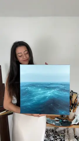 ‘I Want To Know Peace Again’ is now available in my shop🩵 #oceanaesthetic #oceanpainting #deepsea #thalassophobia #fineart  