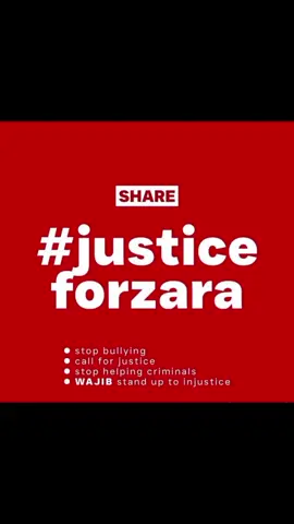 justiceforzara #XKATIRA #justiceforzara #world #muzikmalaysia #fy #fypage #stopbully 