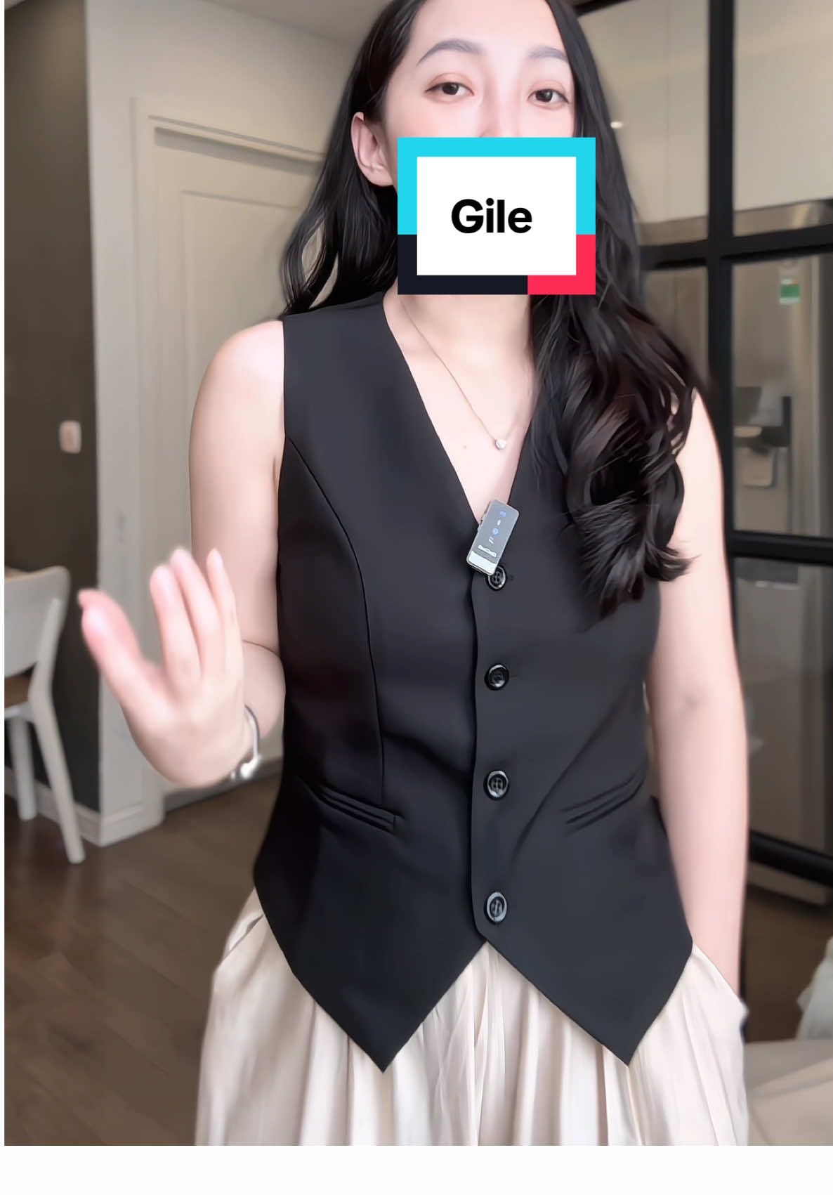Áo Gile Nữ Thiết kế Vest cổ ch#aogile #thoitrangnu #livetiktok #homnaymacgii 