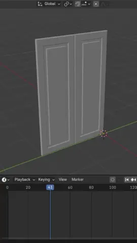 how to make a rotating folding door animation in blender #blender #3danimation #tutorial #fyp