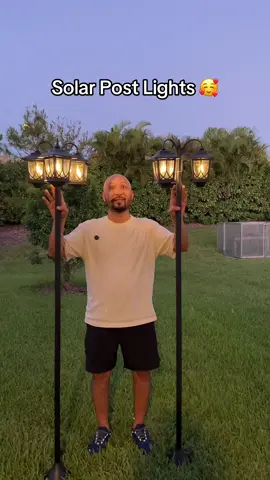 These Solar Post Lights easy to setup and no cables needed #postlights #solarpostlight #cosybackyard #backyardvibes #deckmusthaves #backyardupgrade #solarlights #dealsforyoudays #cosylighting #TikTokShopBackToSchool 