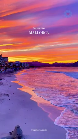This is . . 👇🏼 . . 📍Can Picafort, Mallorca 🇪🇸 ⭐️ Find the best discounts island-wide for car/boat/yacht rentals & activities on our profile!  The sunsets over Can Picafort are nothing short of magical, turning the entire sky into a living painting of red, orange, purple, and gold. As the sun slowly sinks into the horizon, the light reflects on the calm Mediterranean Sea, creating a shimmering mirror of color that stretches as far as the eye can see. The beach becomes a front-row seat to this natural spectacle, with warm sand beneath your feet and the sound of gentle waves adding to the dreamlike atmosphere. Locals and tourists alike gather along the shoreline or at cozy beach bars to admire the vibrant display, which often lasts long after the sun has disappeared. On clear evenings, the whole sky lights up in layers of color that seem almost unreal — a perfect moment to capture for your social media or simply store in your memory. Few places in Europe offer such an unforgettable, soul-soothing sunset experience as Can Picafort. 🏝️Good to know Mallorca has over 300 days of sunshine a year, making it one of the sunniest places in all of Europe. ✅ Follow us for the latest Mallorca Reels! ❤️ #Mallorca #majorca #Mediterranean #balearic #mallorcaisland        