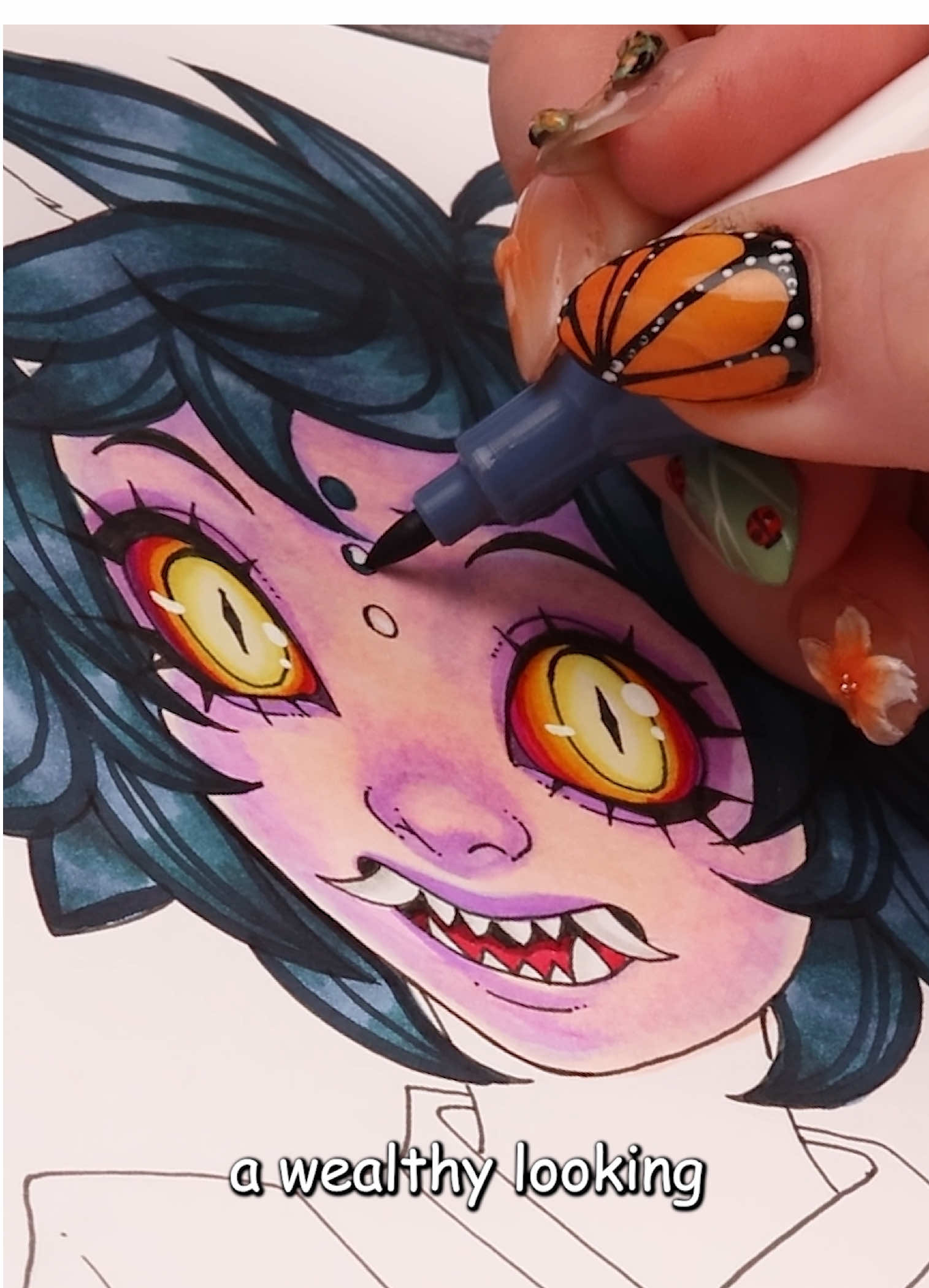 Drawing Derpy the Tiger as a human from KPop Demon Hunters #drawing #kpopdemonhunters #kpdh #sajaboys #derpytiger