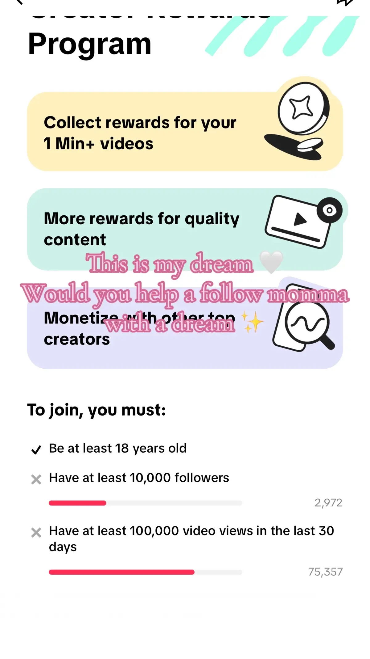 #contentcreator #bigdreams #MomsofTikTok #girliesoftiktok #girlssupportgirls 
