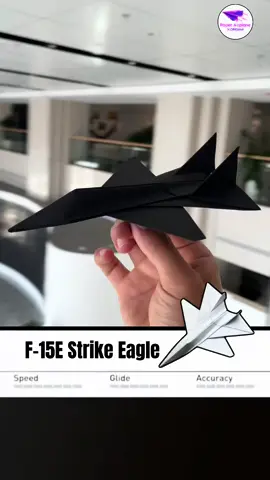 Instructions on how to make an F-15E Strike Eagle plane out of paper easily #origami #papercraft #DIY #handmadeplane #paperairplane #paperplane 