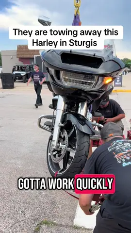 They are towing away this Harley at the Sturgis Motorcycle Rally #sturgis #motorcycle #motorcyclesoftiktok #motorcyclesoftiktok #automotive 