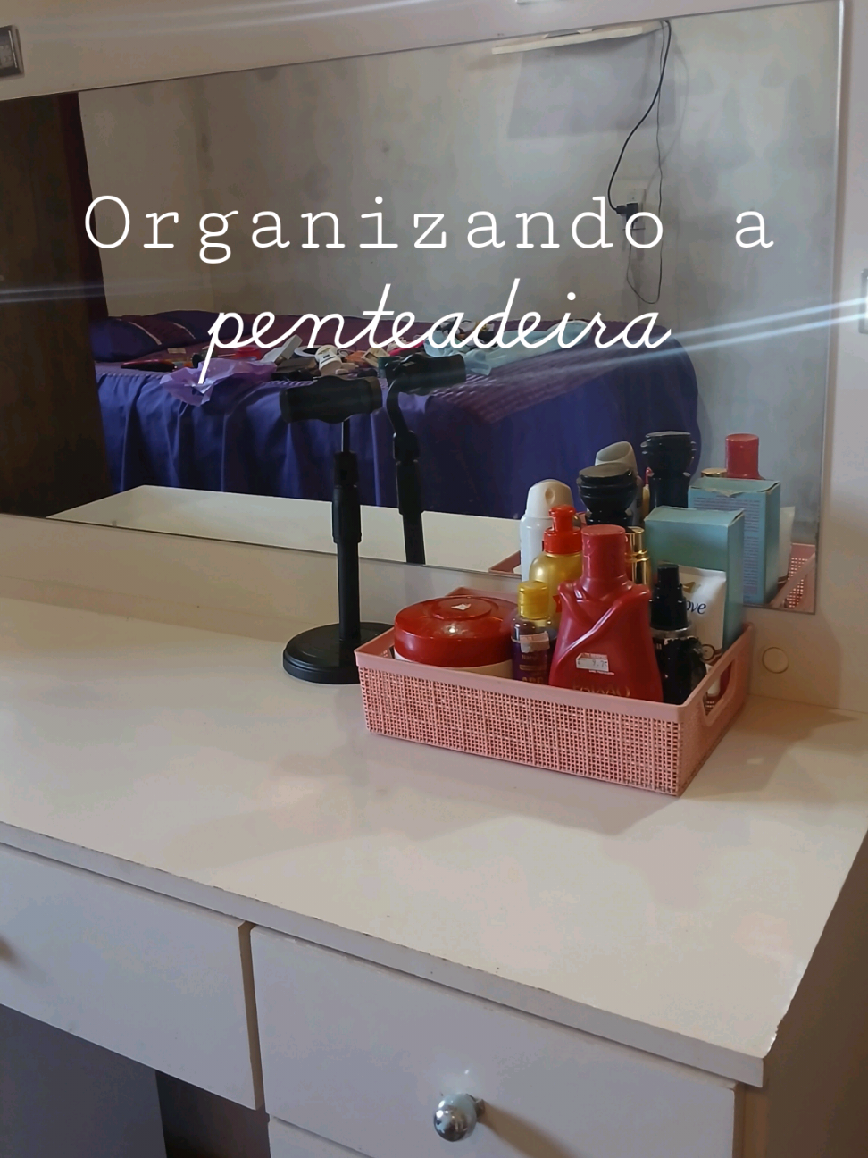 organizando a minha penteadeira  #penteadeiracamarim #penteadeira #organizando 