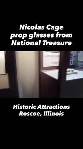 These are the prop glasses worn by Nicolas Cage in the film National Treasure.  These are on display at Historic Attractions museum in Roscoe, Illinois.   #nationaltreasure #nicolascage #disney #movieprops #museum 