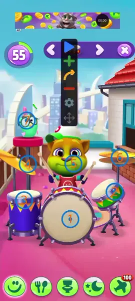 coloquei o clique automático na bateria do talking tom 2 e depois de uns dois minutos começou a quebrar