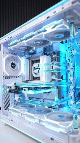 Custom $8000 Gaming PC for a subscriber AMD Ryzen 9 9950X3D @NVIDIA GeForce @MSI RTX 5090 Corsair Dom Plats 6400MT 64GB @AORUS  X870E Ice WiFi 7 Corsair MP700 Pro Gen 5 SSD @ASUS North America TUF Gaming 1000W Stealkey Distroplate Lian Li O11D Evo RGB Custom 3D printed Backplate Custom 3D printed Fan covers Corsair CPU Block Corsair 360mm radiators 14mm Hardline PETG Tubing  Electric Blue Coolant Primochill fittings and extensions #pc #watercooled #gaming #custom