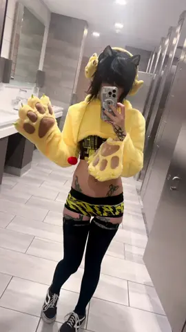 Pikachu rave #goth #rave #catgirl #tattoos