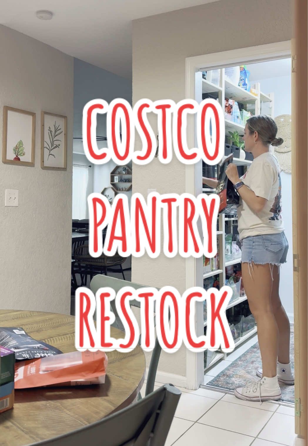 The monthly Costco pantry restock! There is no shortage of snacks over here when you have 2 growing boys!! #costco #costcofinds #boymom #pantryorganization #pantry #restock 