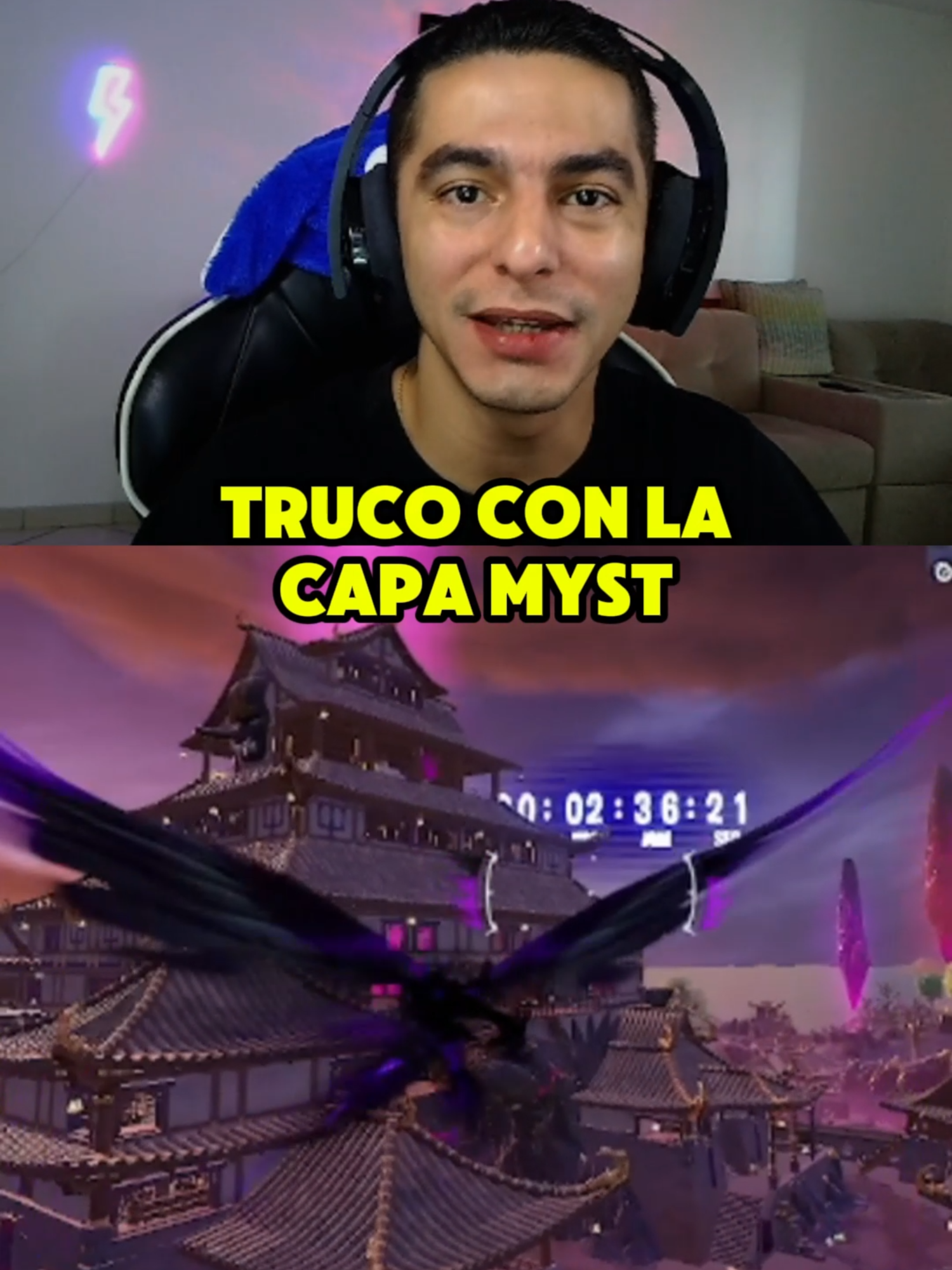 TRUCO CON LA CAPA DE MYST EN FORTNITE🤯#fortnite #novedadesfortnite #noticiasfortnite #fortniteclips #eivor_azar