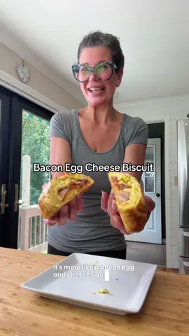 Bacon Egg Cheese Biscuit idea.    #baconeggandcheese #biscuit #cooking 