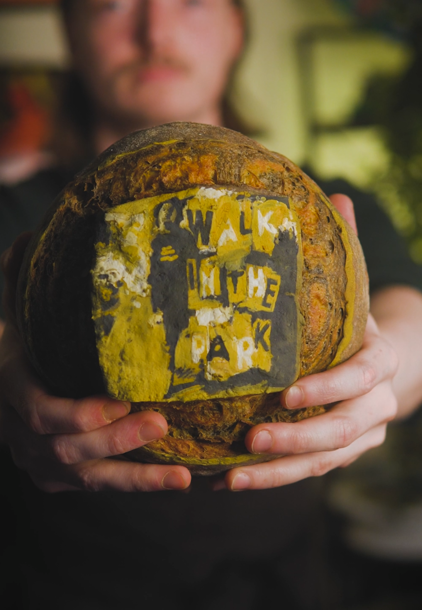 🎨 PAINTING UK UNDERGROUND ARTISTS ON BREAD 🍞 👉 Today we're doing @Feng  #ukunderground #feng #walkinthepark #fengfeng #ukundergroundmusic #breadart #foodart #baking #meatloaf 