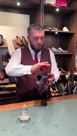 How i make shoe patina and shoe shine? #shoe #fashion #bespoke 