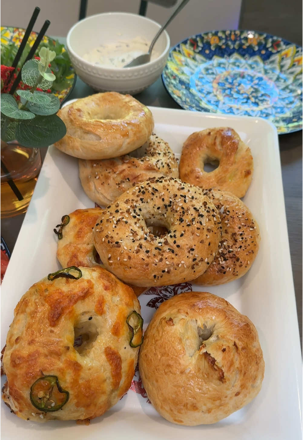My favorite bagel recipe from @IG: carolinagrowing ✨ first time making bagels, turned out perfect! Thank you!!  #fyp #brunch #breakfast #Foodie #bagels #homemade 