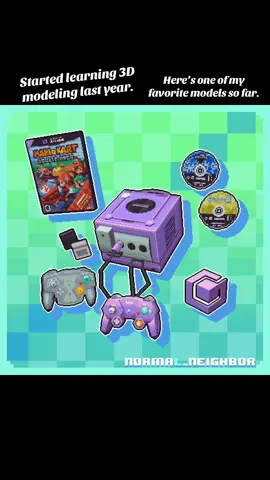 I made this Gamecube 3D model! #lowpoly #lowpolyart #pixelart #pixelartist #gamecube #videogames #foryou #fyp #fypシ #foryoupage #nintendo #3dmodeling #gameart 