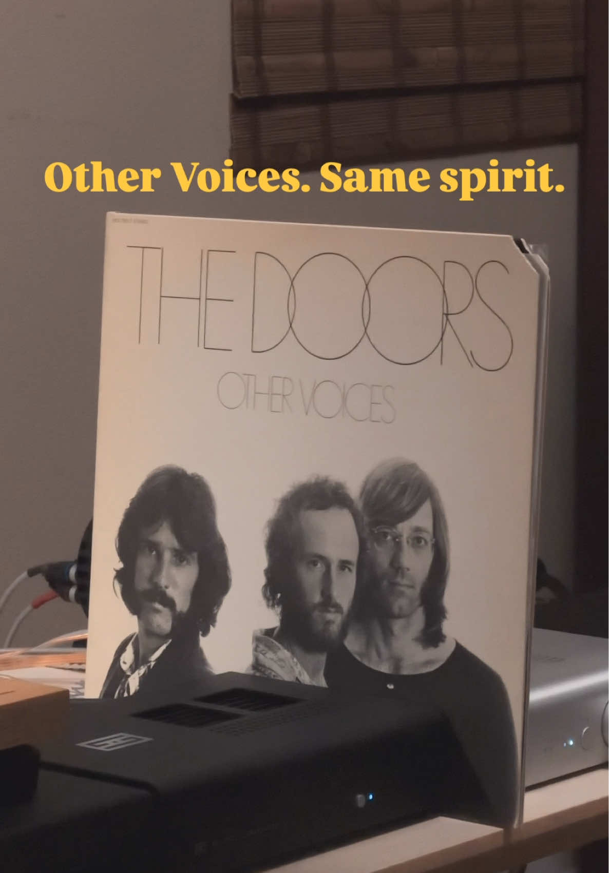 The Doors – Other Voices (1971). First album without Jim Morrison. A bold chapter—psychedelic, raw, underrated. Rock lives on. History spins. #vinyltok #rocktok #vinylcheck #nowspinning #nowplaying #hifi #audiophile #vinylcollection #thedoors #vinylcommunity #jblspeaker #vinyladdict #roomvibes 