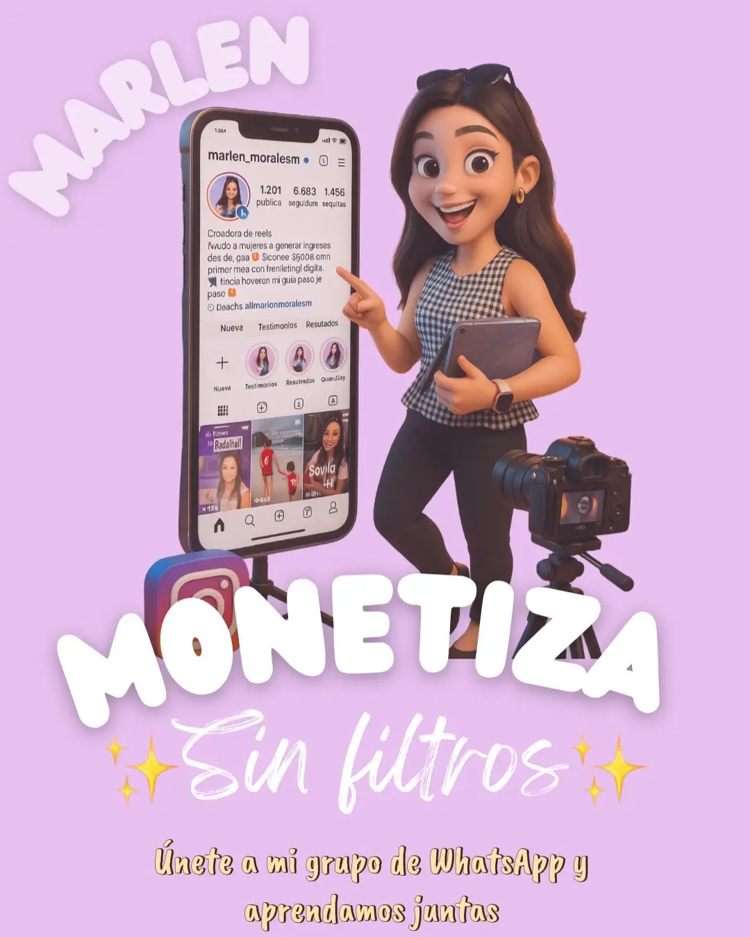 Únete a mi grupo de WhatsApp y aprendamos juntas! Comenta grupo y te agrego para que aprendamos juntas y monetizamos sin filtros 