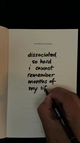 dissociated so hard i cannot remember months of my life
