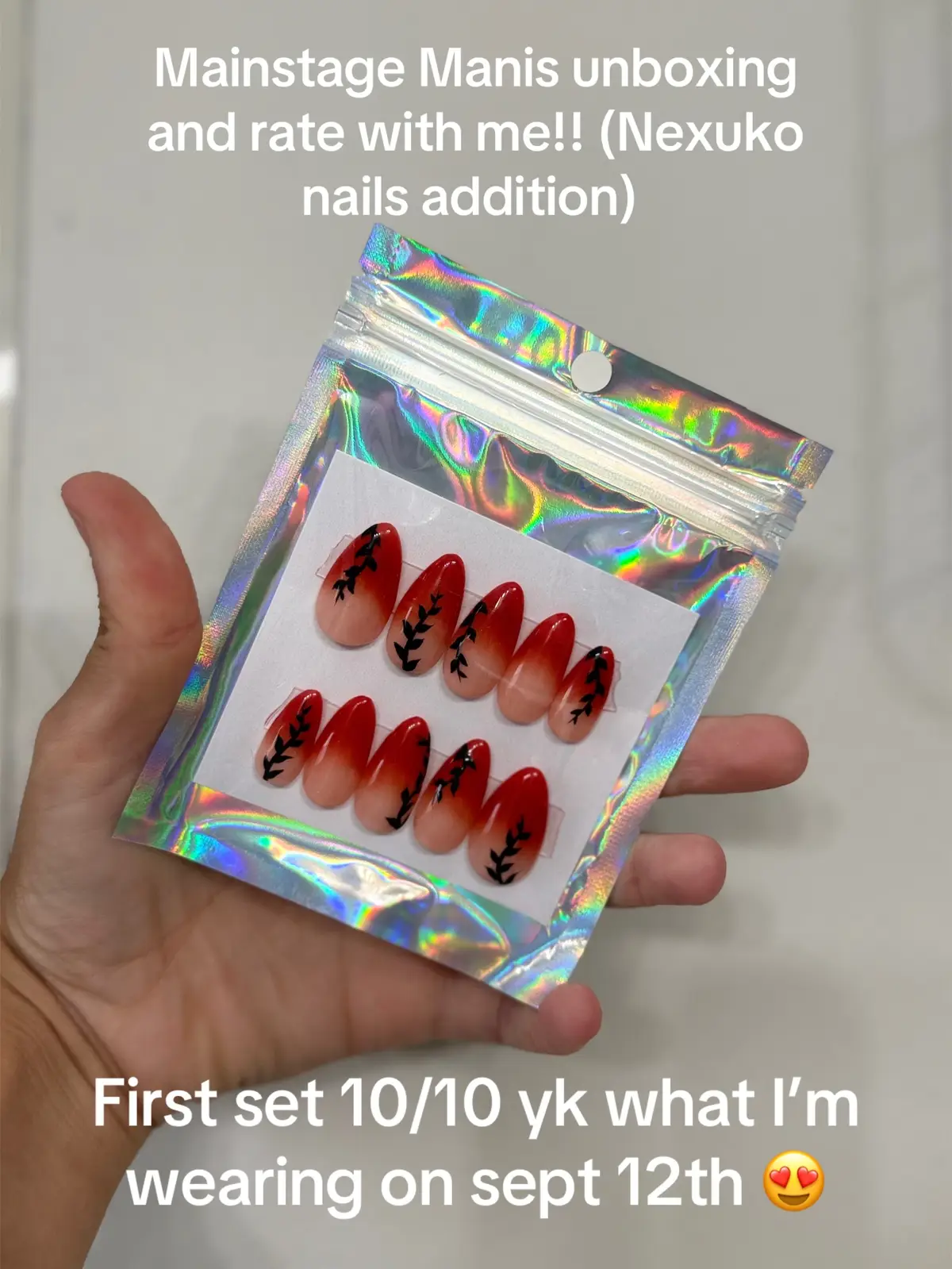 @palmxr(: is her TikTok and from there you can go to her Instagram MainStage mania!! So I am usually skeptical to buy anything off the internet, but I was actually blown away with how cute my  custom set of nails was!! I wanted nezuko themed nails for demon slayer infinity castle movie coming out soon, and she absolutely killed it!! Also is a fellow rave baddie. Rave baddies support rave baddies ❤️❤️