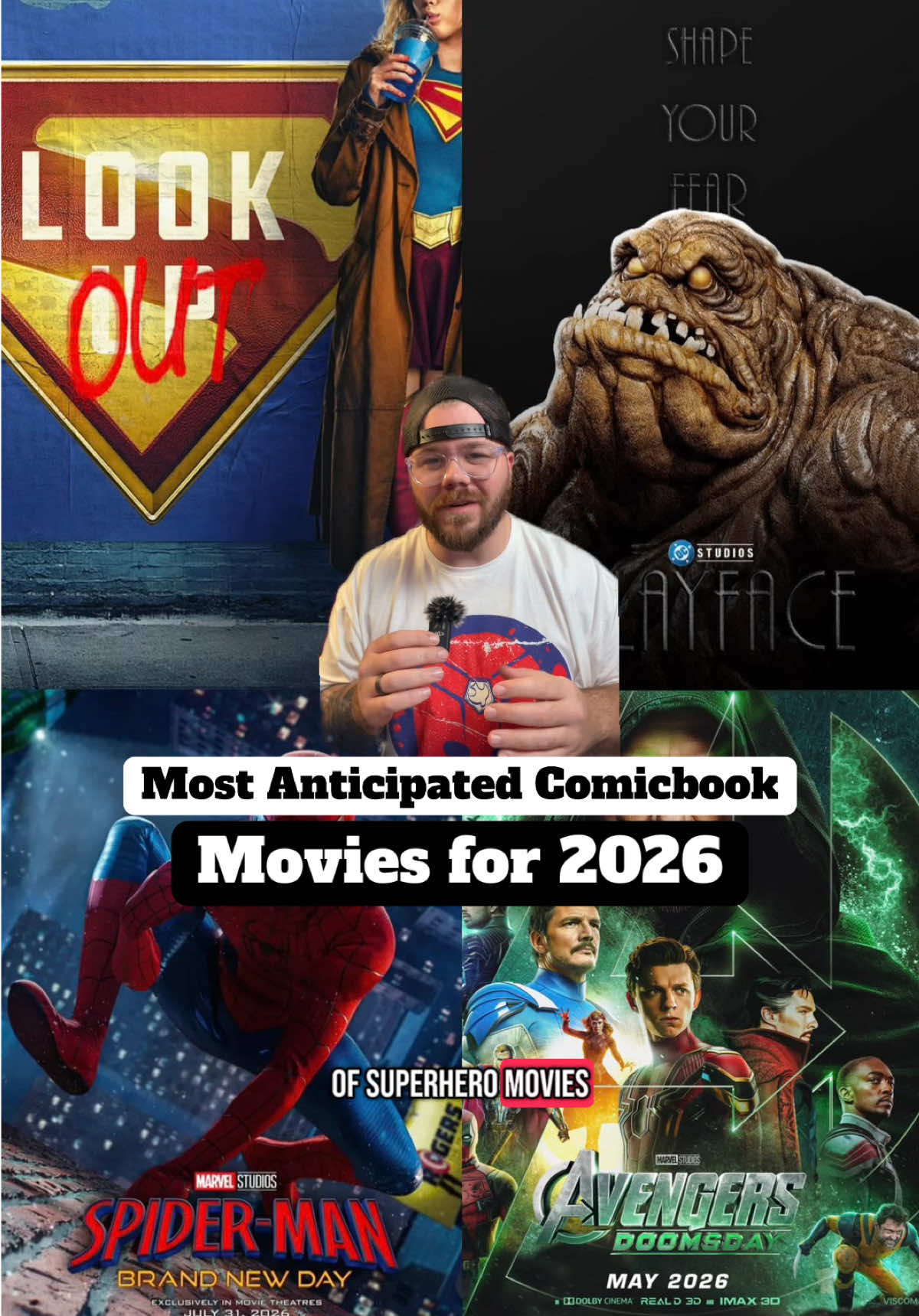 Ranking all the superhero movies coming out in 2026 from Spider-Man to Supergirl, how would you rank these films ? #spiderman #supergirl #movies #mcu #dcuniverse #g#greenscreen