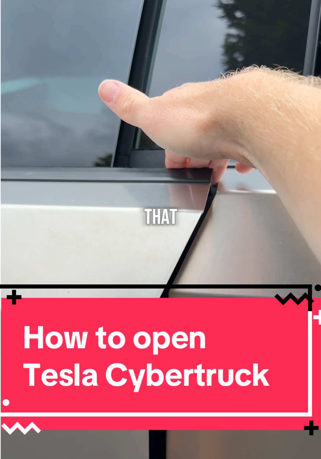 This is how you open the Tesla Cybertruck door… plus a few bonus things new users may not be aware of. Stitch with  @kylie secret🤫 