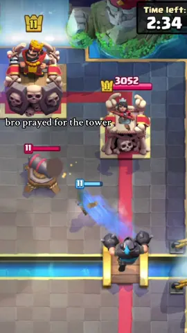 bro prayed for the tower #clashroyale #dc #fyp #viral #nerfminer 