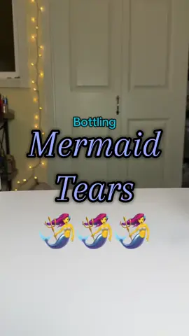 Bottling my Mermaid Tears decorative potion bottle! #potion #potions #mermaid #potiombottle #mermaids #fantasy #art #bookshelfdecor #asmr #fantasybooktok #BookTok #crafts #SmallBusiness 