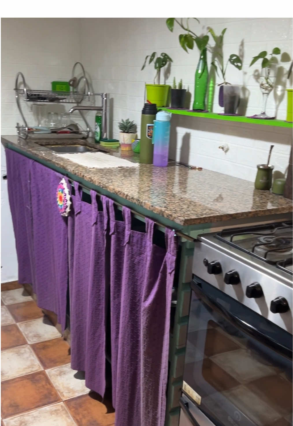 Cortinas para el bajo mesada de palets #remodelacion 