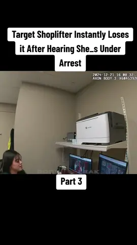 Target Shoplifter Instantly Loses it After Hearing She_s Under Arrest #police #policeofficer #cops #bodycam 