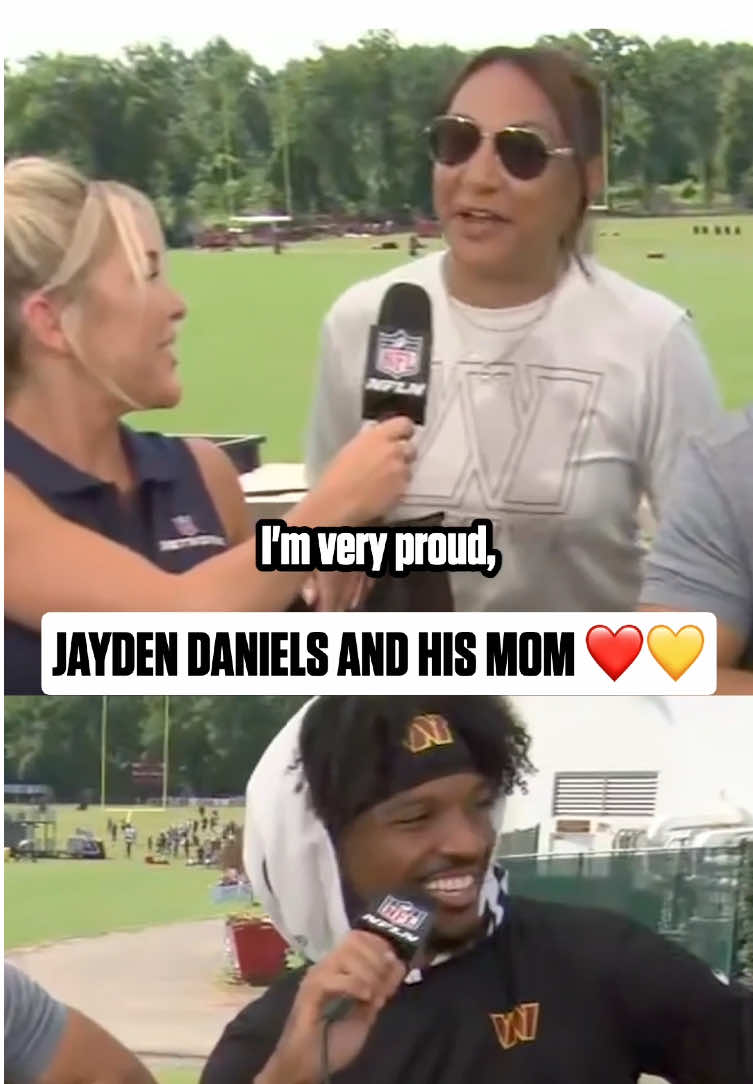 a proud mom ❤️ #commanders #jaydendaniels #trainingcamp @Washington Commanders 