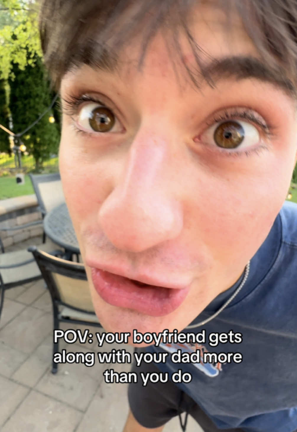 My dad just stole my boyfriend 😒 #relatable #foryou #fyp #dad #comedy #girlfriend #boyfriend 