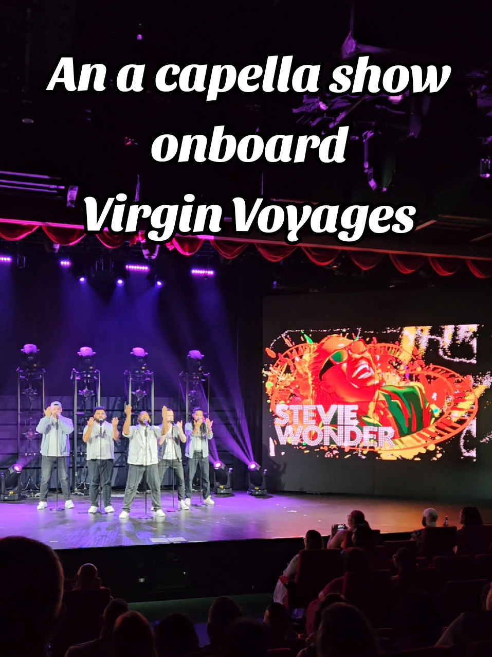 My first show on Virgin Voyages and WOW…   The Magnets did not disappoint! 🎤 This a cappella group brought the energy, the harmonies, and the vibes.  Definitely a must-see on board! 🚢 @Virgin Voyages 
