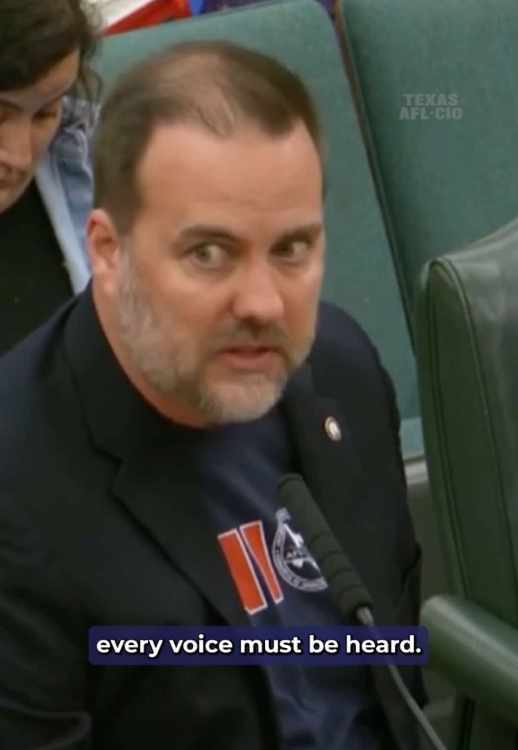 It’s time for lawmakers to answer the question: Whom do you serve? IBEW Local 20’s Price Warwick III was one of the final people able to testify at the Texas Capitol last night. #txlege 