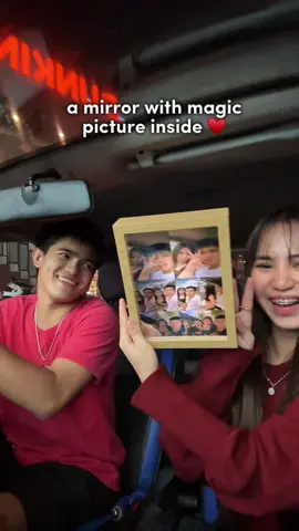 a mirror with magic picture inside🪞🥺 unique customized gift! #mendeservesgifttoo #magicmirror #mirrorpicture #mirrorwithpictureinside #christmasgift #christmasgiftidea #giftforboyfriend 