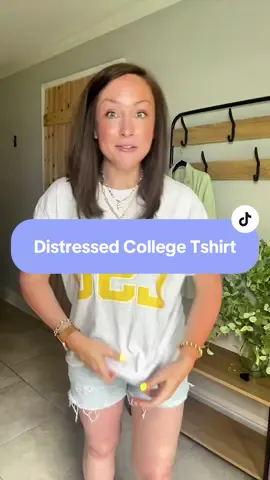 It’s August, yall! College football is right around the corner!  Get GAMEDAY ready!!! #distressedtee #gamedaytee #collegetshirt #vintagetshirt #gamedaytshirt #gamedayoutfit #oversizedtshirt #distressedcollegetshirt 