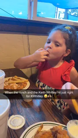 The restaurant was playing our favorite. 🫶🏻 She cracks me up when she isn’t being feral. 😆 #fyp #keithwhitley #dancing #goodfood #wildchild 