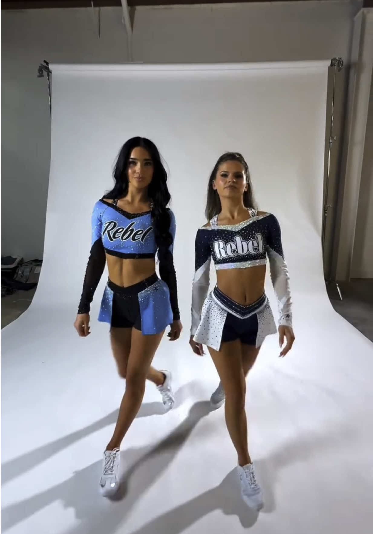 Self aware queens 💅 Fashionably late in #RebelSuperNova 💎 #CheerUniform #RebelAthletic #CheerTok #RebelAthleticCheer @katia marie @Sammy Gouregeous 