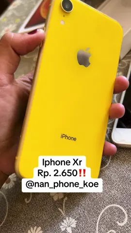 Iphone XR Kuning Wifi Only‼️ Rp. 2.650‼️ BEBAS RESET‼️ •Jaringan : Off •Fisik : 98% Mulus like new •Analisis : No Panic Full‼️ •Kesehatan Baterai : 100% •Bebas Reset •Trutone: ON •Sidik jari : ON • Wifi : ON •Kamera depan dan belakang: JERNIH •Senter : ON Cod Kota Kupang dan Layani pengiriman seluruh Indonesia✈️🚛 #promoseruweekend #promomakangajian #iphone11 #exkemenperin #iphonemurah #iphonexr #nan_phone_koe #iphonekupang #iphone13 #fypage #fypppppppppppppppppppppppppppppp #iphone12 #kupangpride🏝️🌴 #kupang #fyp #nttpride🏝🔥kupangntt💯 #nusatenggaratimur #iphone11promax #fypシ゚viral🖤video #iphonemura #iphone15biasa 