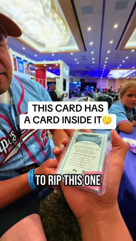 THIS CARD HAS A CARD INSIDE IT🤔 #guccirips #sportscardsinvesting #sportscards #nscc2025 @Stapes Breaks, LLC 