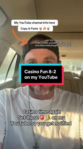 It’s that time again 🤘🏽🔥 Going live in a bit playing some 🎰 so come say HI - Link below to my channel  Join this channel https://www.youtube.com/channel/UCkcR5mVGkb5XagfKctyHwJA/join #slots #streamer #fyp #adultgames #casino 