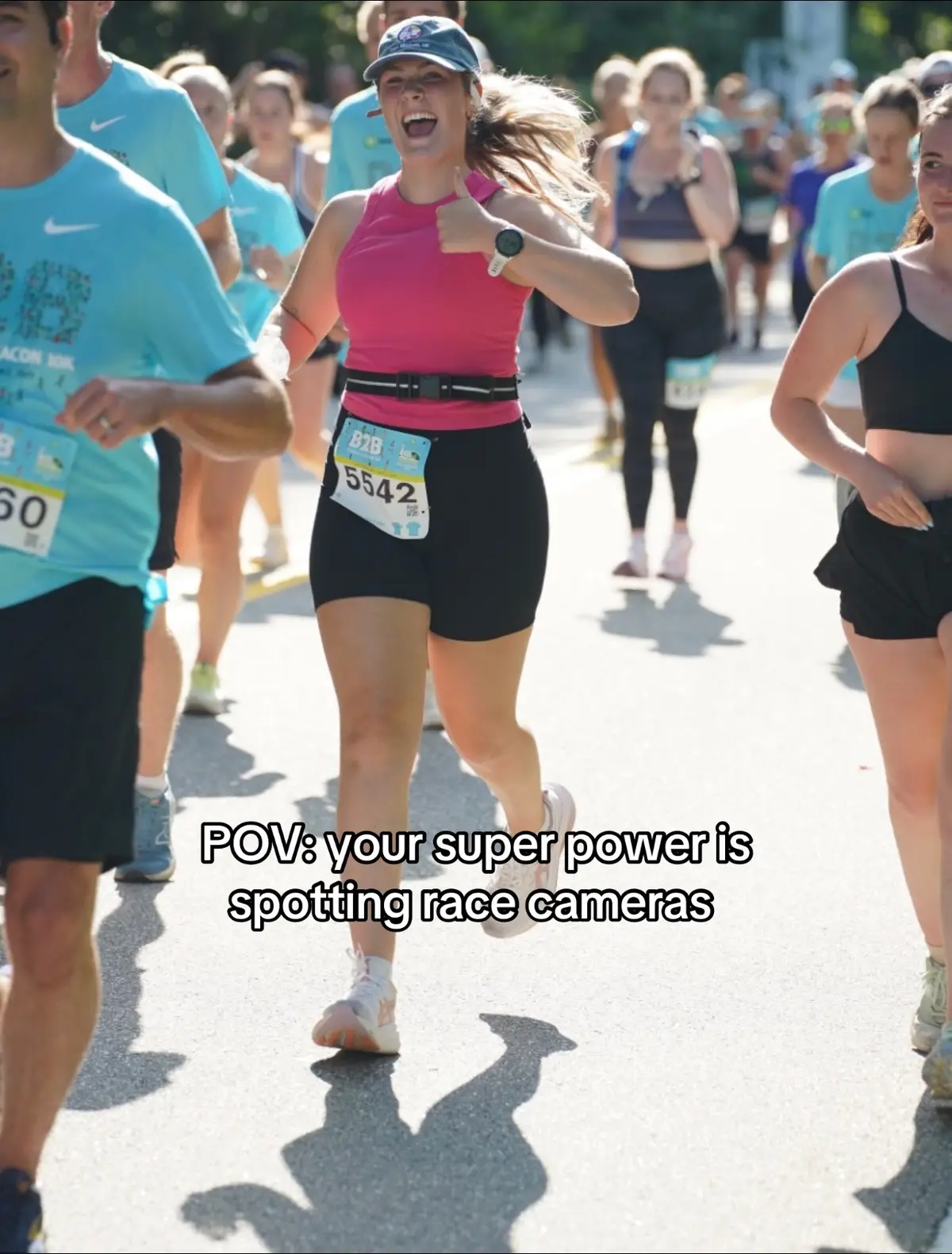 I will spot those cameras from a mile away #Running #runner #runtok #raceday #runnergirl #run #gracieabrams 