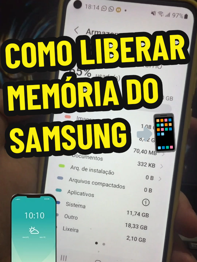 Como liberar mais espaço no seu celular da Samsung. #celular #samsung #android #galaxys25ultra #galaxy 