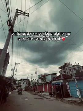 আমি অভাব বলতে বুঝি মাঝরাতে ঘুম ভেঙ্গে গেল তোমায় মিস করা ❤️‍🩹