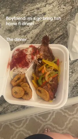 It was delicious tho.  #jamacianfood #jamacia #wholeassfish #fyp 